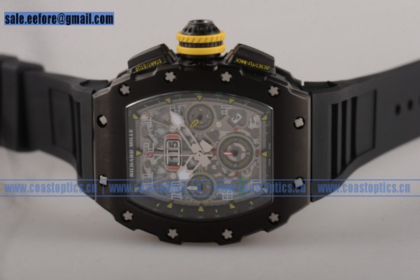 Richard Mille RM 011 Felipe Massa Flyback Watch 1:1 Replica PVD RM 011